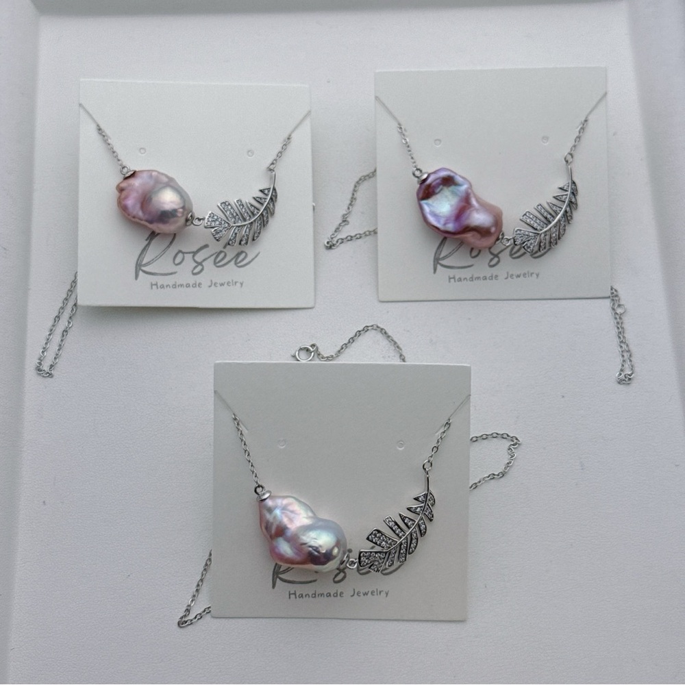 26X19 S925 Stamped High Quality Freshwater Flame Ball Pearl Necklace